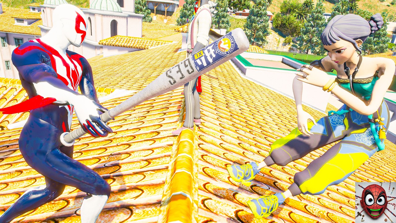 GTA 5: THAT WAS BRUTAL! SPIDER-MAN WITH A BASEBALL BAT vs SUPERHEROES! (Euphoria Physics) Ep.47