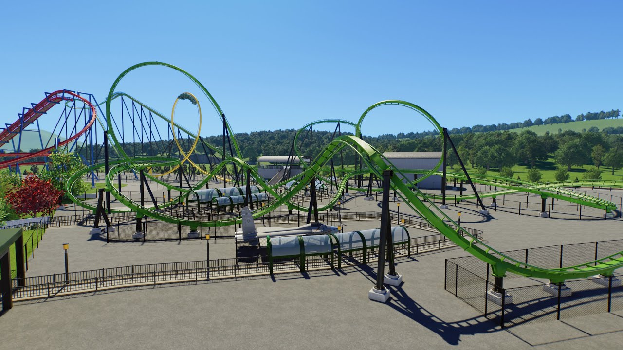 Green Lantern Six Flags Great Adventure Recreation Planet Coaster 2 POV