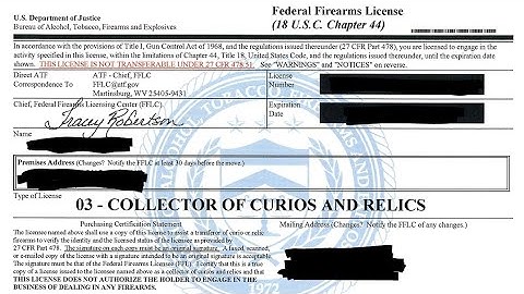 Type 03 Collector of Curios and Relics (C&R) Federal Firearms License (FFL) How To
