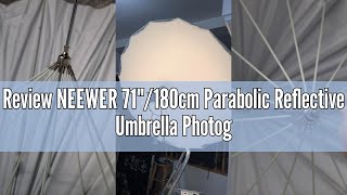Review NEEWER 71"/180cm Parabolic Reflective Umbrella Photography with White Inner, Soft Lighting wi screenshot 4
