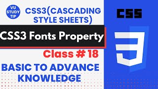 css3 font property|class 18|How to Use CSS Font Property|Font-Size, Weight, Style and More Explained