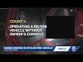 Naked woman fire vehicle charges