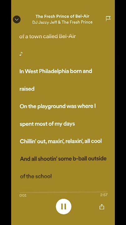 fresh Prince of bel-air Spotify lyrics sped up God bless you allπ€