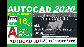 Autocad 3D Tutorials for beginners| User Coordinate System (UCS ) Autocad 3D Tutorial
