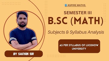 B.Sc(NEP) 3rd semester subject & syllabus Mathematics 2024-25  #lucknowuniversity #bsc #bscmaths