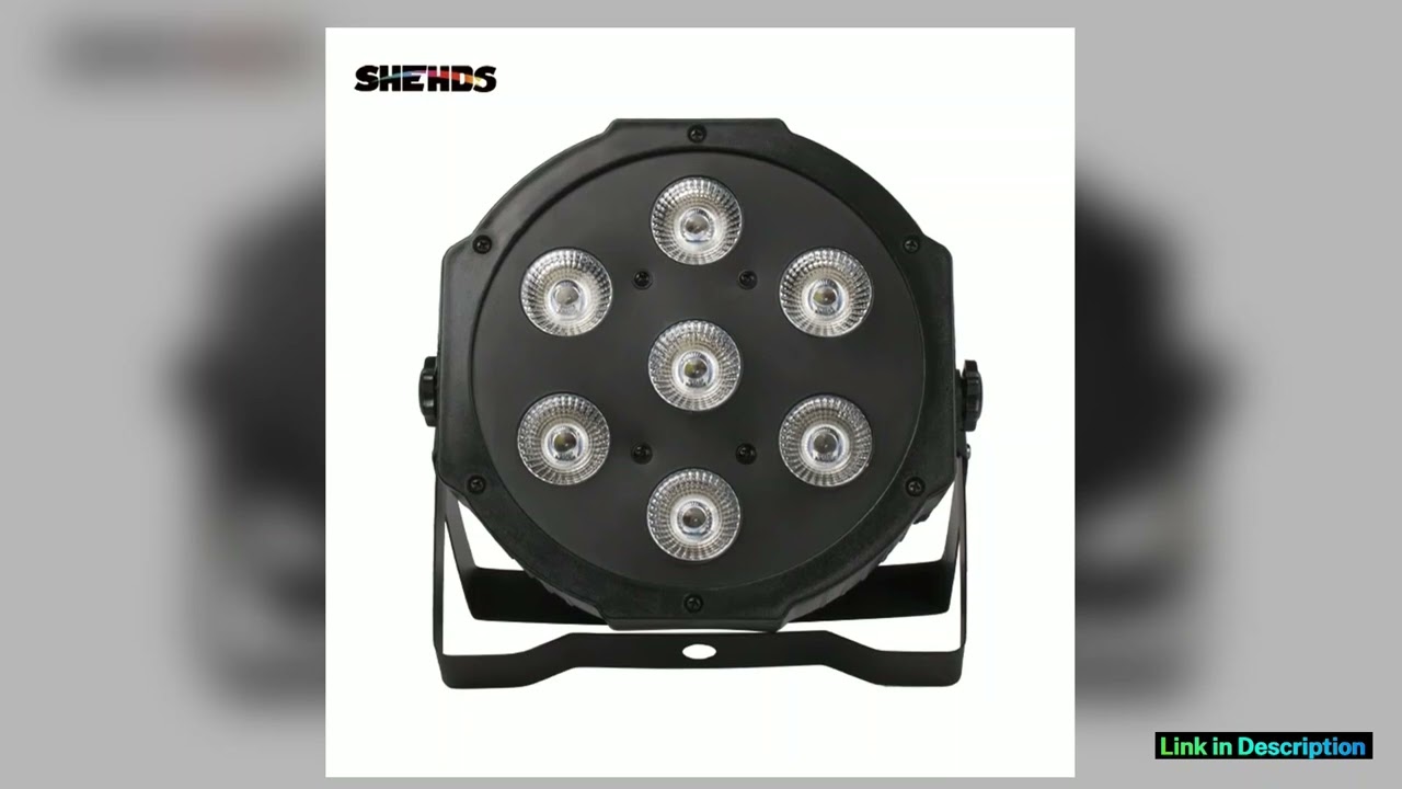 SHEHDS 7X12W RGBW 7x18W RGBWAUV LED Flat Par Light Mobile Plug UltraQuiet Fan Family Birthday