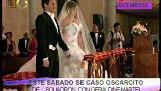 Matrimonio de Oscarcito del disuelto grupo LSQUADRON y Geraldine Martel