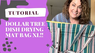 Let’s make a GIANT tote using DISH DRYING MATS!! @dollartree #sewingdiy #dollartreehacks