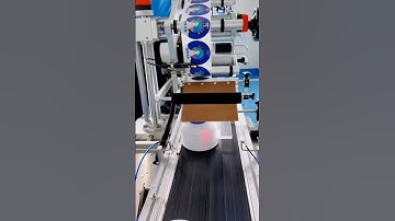 Powdered milk can lid top labeling #planelabelingmachine #flatlabelingmachine