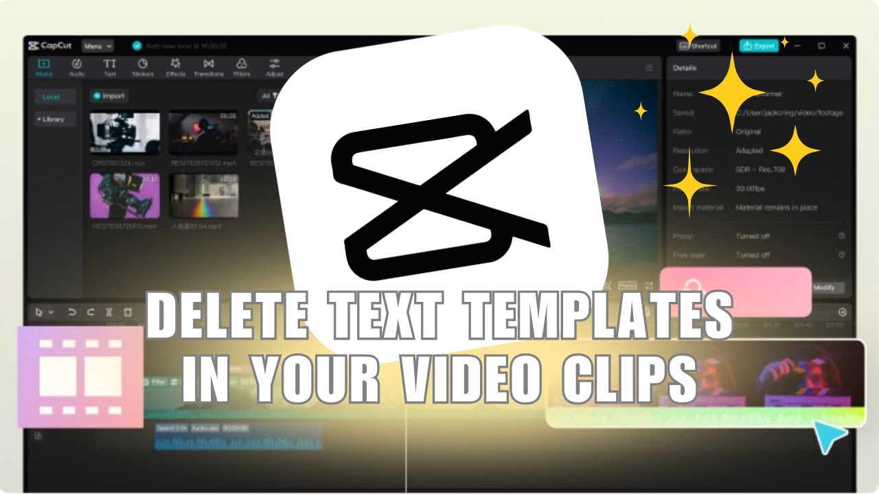 Clean Cap Cut Text ️ MASTERCLASS: How To Delete Text Templates In Your Video Clips On ...