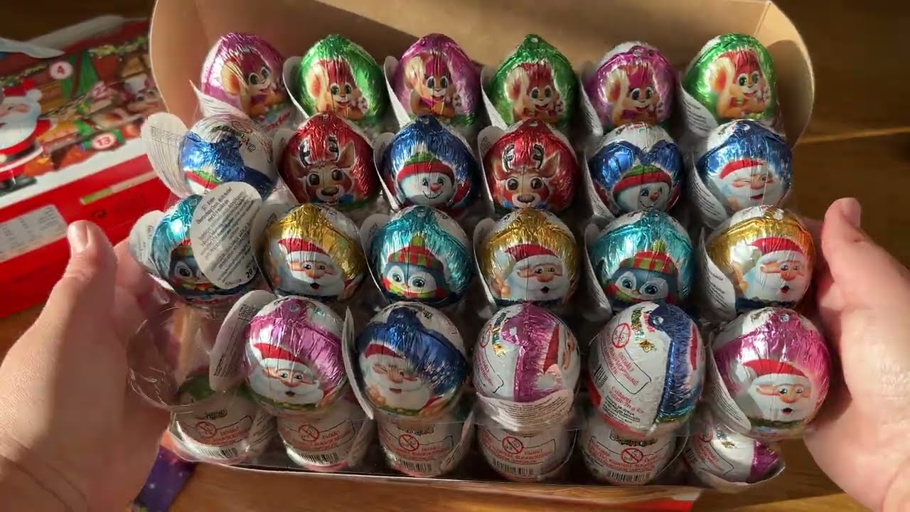 Opening 24 kinder chocolate eggs surprises Christmas 2025/ will the collection be complete
