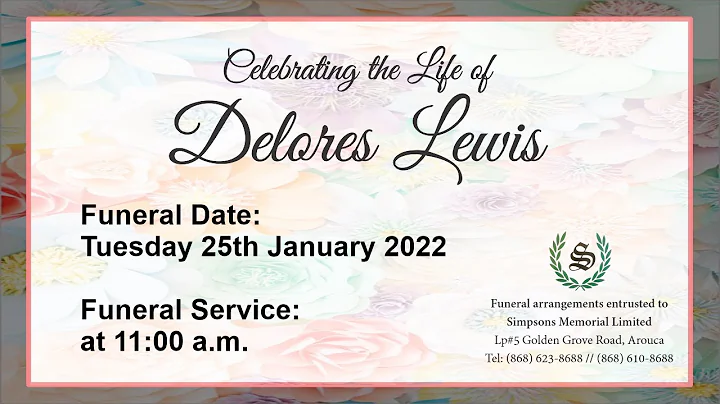 The Funeral Service of Delores Lewis
