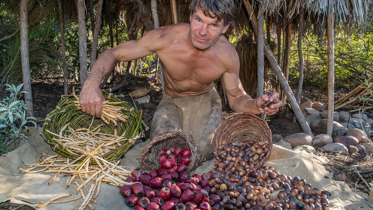 Большой запас дикой еды в Примитивная хижина