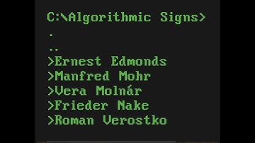 Algorithmic Signs - Five pioneers of computer art in conversation