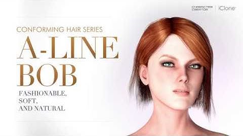 Character Creator & iClone Conforming Hair - A Line Bob