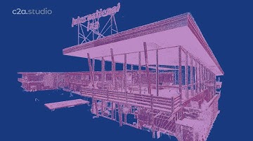 As-Built Laser Scan of 1956 Miami Beach Motel - Architectural Documentation