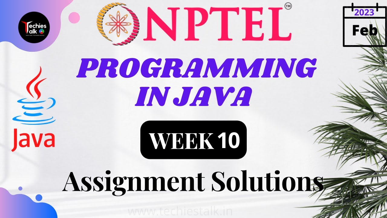 programming in java nptel assignment solutions week 0