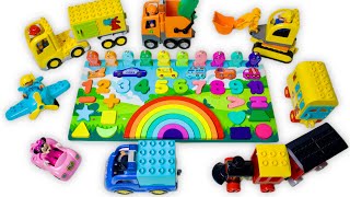 Learn Numbers, Shapes, Colors &amp; Vehicles with Puzzle | Preschool Toddler Learning Toy Video