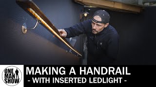 Making a handrail with inserted led lights.