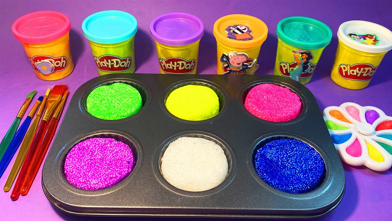 Satisfying Video l How to make Mixing Slime Foot into Bathtub & Rainbow ...