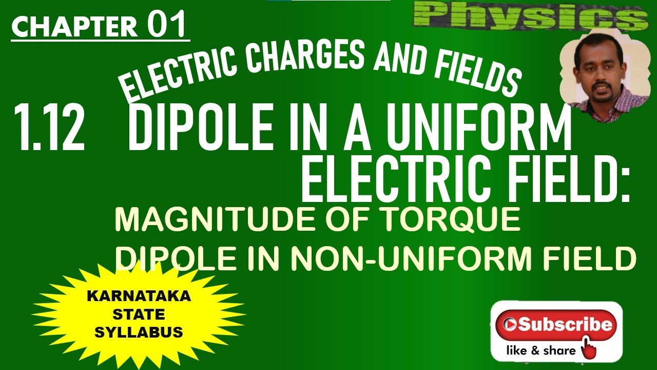 📕CLASS 12 PHYSICS📕CHAPTER 01📕1.12 ELECTRIC DIPOLE IN A UNIFORM EXTERNAL ...