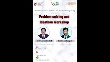 Session on Problem Solving and Ideathon Workshop-IIC-PIAR-PARUL UNIVERSITY#problemsolving#innovation