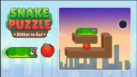 Snake Puzzle Slither Level 16 & 17 #shorts #snakepuzzle #eattheapple #eating 