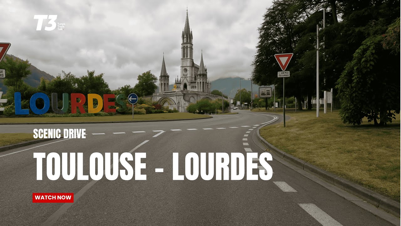 TOULOUSE TO LOURDES BY ROAD 4K
