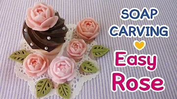 SOAP CARVING｜Easy | Rose | How to make | DIY |