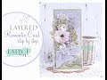 Layered, Romantic, Lavender Card Tutorial with Foamiran Flowers