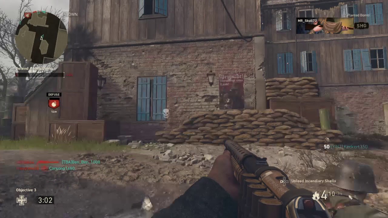 Weird COD WWII glitch where announcer blows you ear out... - YouTube