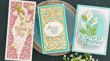 Layered Fleur Bouquet Slimlines by Becca Feeken | Spellbinders Paper Arts