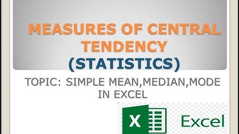 HOW TO CALCULATE SIMPLE MEAN,MEDIAN,MODE IN EXCEL II STATISTICS II PRACTICAL WORLD FINANCE II
