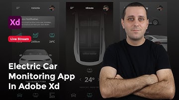 Electric Car Monitoring App In Adobe Xd