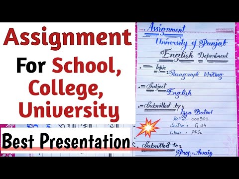 presentation of assignment
