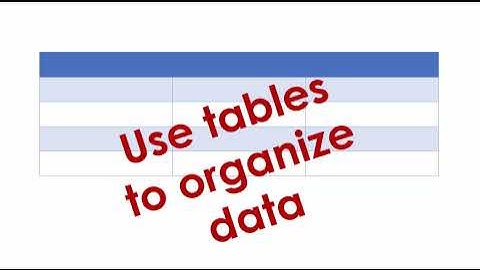 Tables for Accessible Websites - What to Avoid