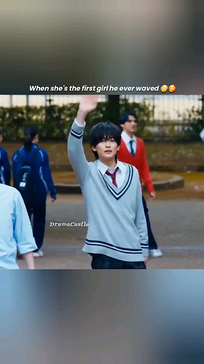 School's popular boy waved at her 😲😳 #jdrama #japanese #fumiya #oursecretdiary #shorts