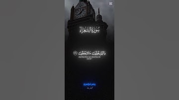 سورة الشُعراء للقارئ ياسر الدوسري #المصحف #اكسبلور #القزابري #duet #الرحمن #حالات_واتس
