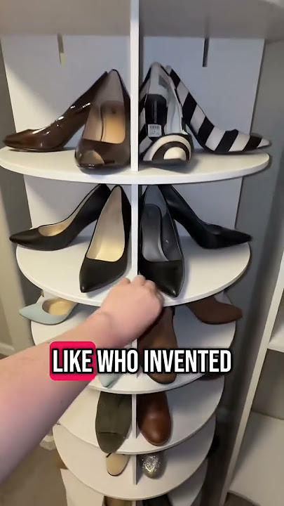 From cluttered floor to ✨vertical queen✨ 👑 This 360° shoe rack is honestly magic