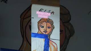 Drawing Elsa in 4 different styles ️ [ last part]
