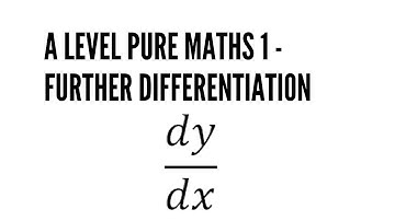 A level Pure Maths 1 - Further Differentiation Optimisation