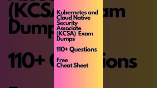 KCSAdumps #kcsaexam #kubernetessecurity #cloudnativesecurity #howtopasskcsa #kubernetescertification