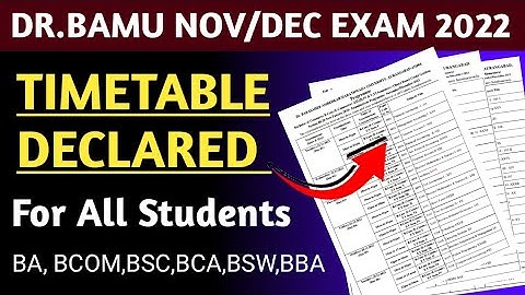 Dr.Bamu Exam 2022 Timetable Declared 🔥🥳 | How to Download Timetable | For all Students