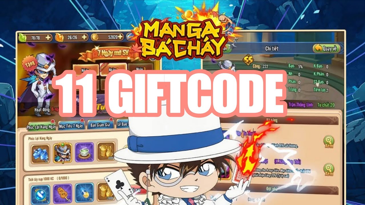 Manga Bá Cháy || Full 11 Giftcode mới nhất & Cách nhập ở mô tả