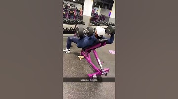 Planet fitness CHEST incline dumbbell press  drop set