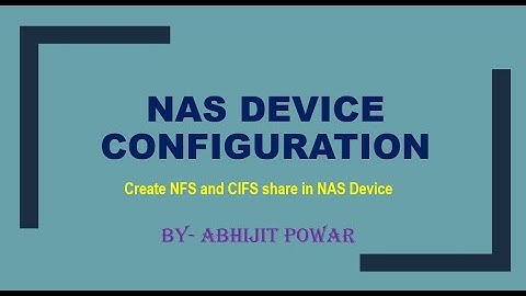 Creating NFS Share in NAS device