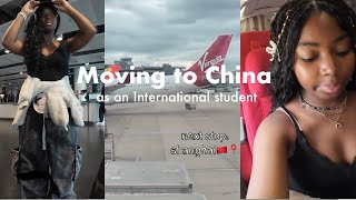 Studying Abroad in China CN ⋆˙⟡🇨🇳 (eng sub): literally move to Shanghai with me, plane and all
