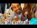 How to do spiral curls with a flat iron