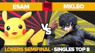 ESAM vs MkLeo - Losers Semifinal: Top 8 Ultimate Singles - Genesis 7 | Pikachu vs Joker