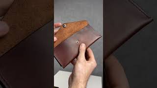 Long leather wallet , Leather Brown wallet , Wallet for Her or Him, Mens wallet
